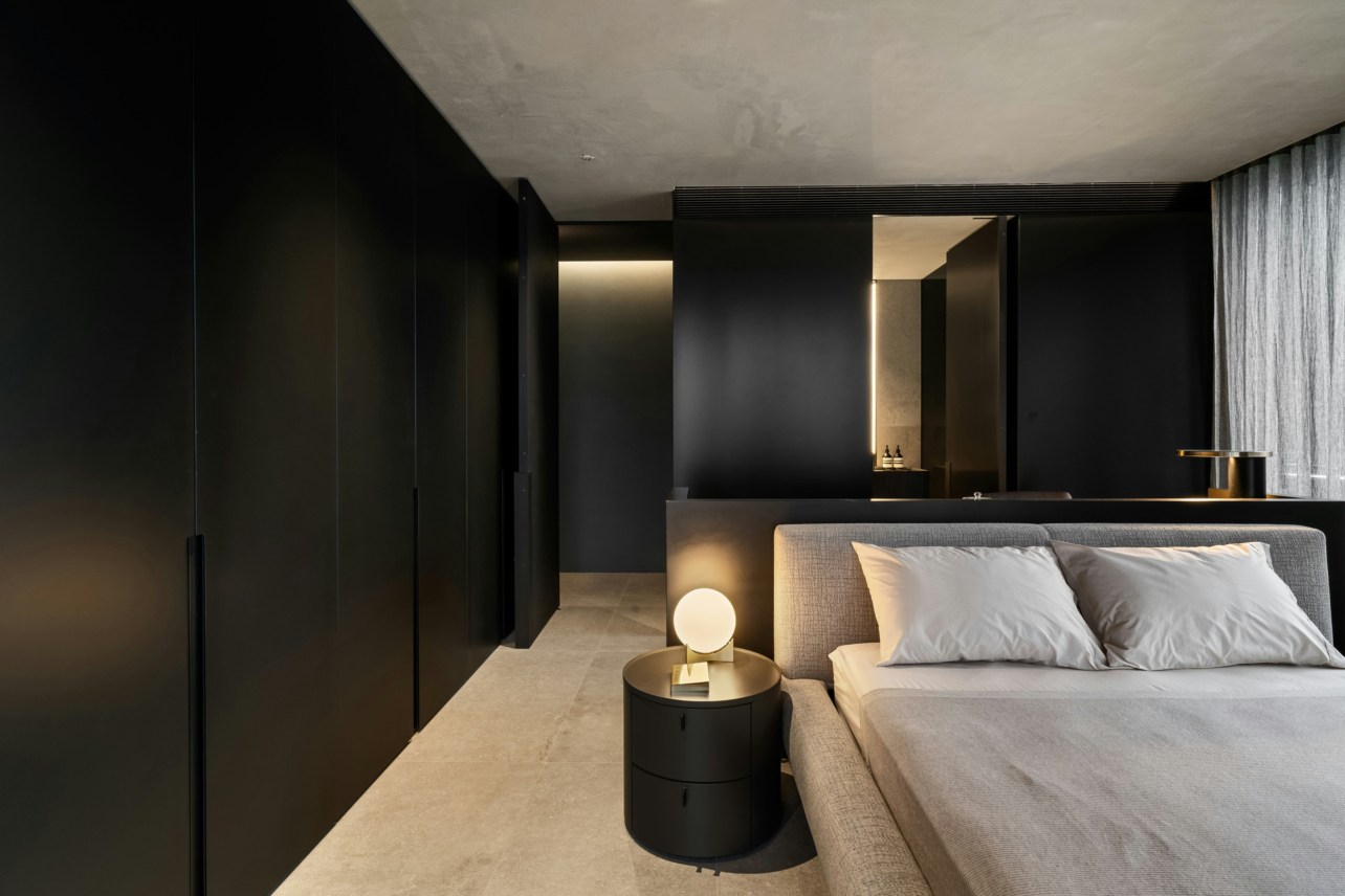 Neutralna paleta materiałów w hotelowym designie paleta materiałów wykończeniowych w pokoju hotelowym w neutralnych tonacjach